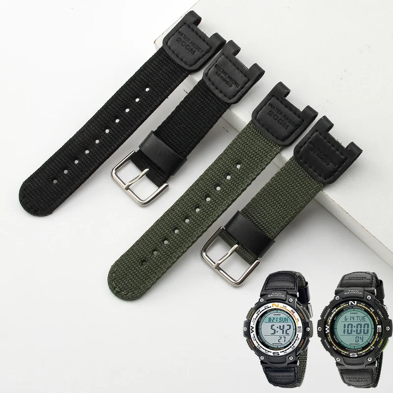 Nylon Strap for Casio SGW100 SGW-100 Watch Band Accessories Replacement SGW-100-1V SGW-100-1VDF Sport Watchband Bracelet