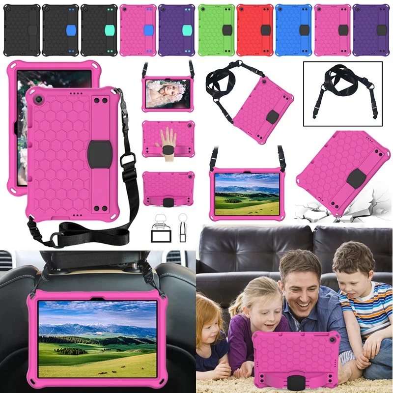 

For Huawei Matepad T10 9.7 inch 2020 AGR-W09/L09 Contrast Color Shockproof Case T10s 10.1'' 2020 AGS3-L09/W09 Stand Kids Cover