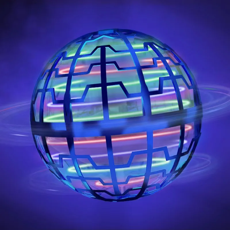 

Летающий шар вращающийся со светодиодный светильник кой мини-Дрон НЛО 360 градусов гироскоп развлечение для детей подарки в помещении и на у...