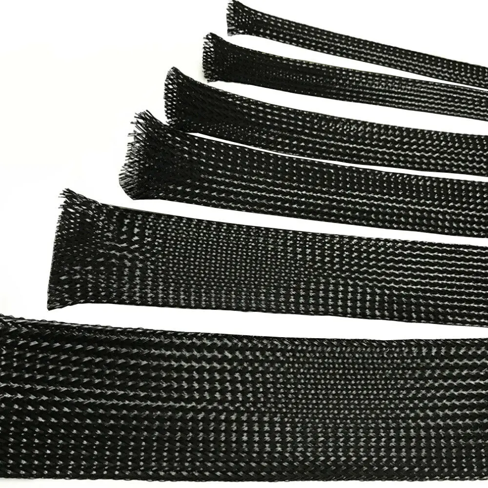 

PET Expandable Braided Sleeving Conduit Self-Closing Cable Protector Flexible Cable Insulation Braided Sleeve 5M