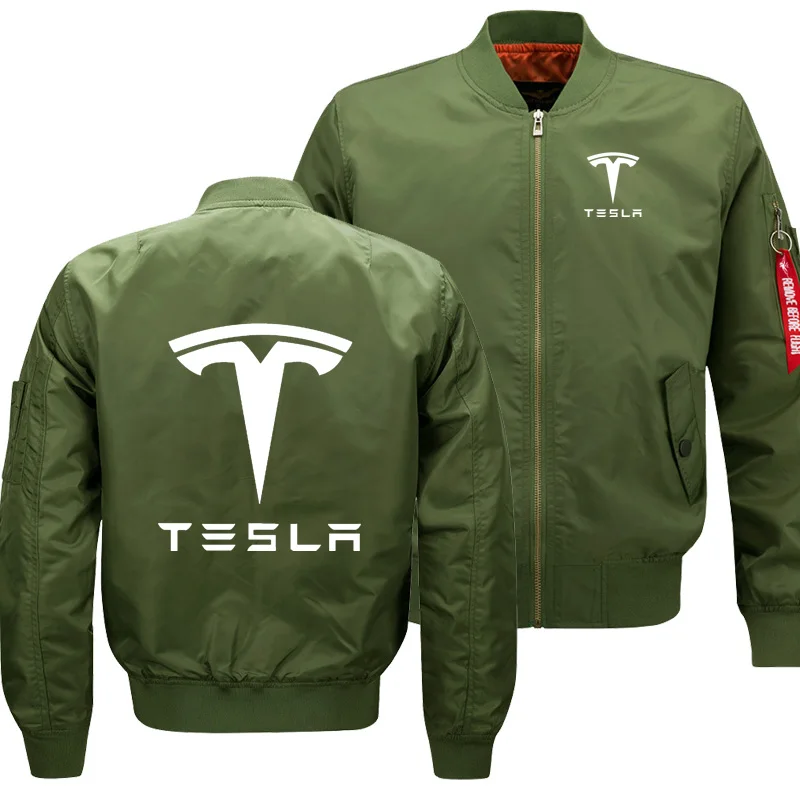 

Мужская теплая куртка на молнии с логотипом TESLA