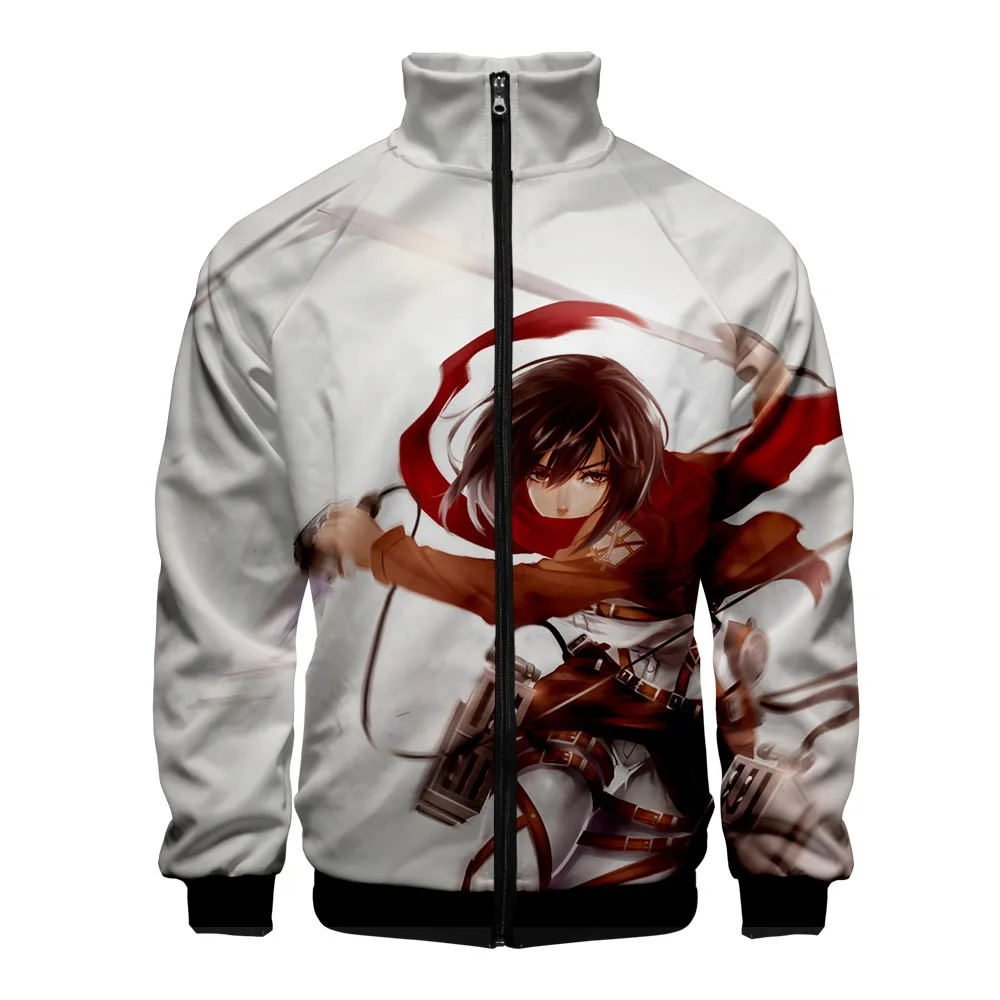 

Newest 3D Stand Collar Zipper Jacket Attack on Titan Women/Men Long Sleeve Sweatshirt 2020 Harajuku Casual Streetwear Clothes