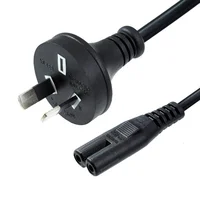 Australian standard 2 PIN plug PVC H03VVH2-F 2*0.75mm power cord