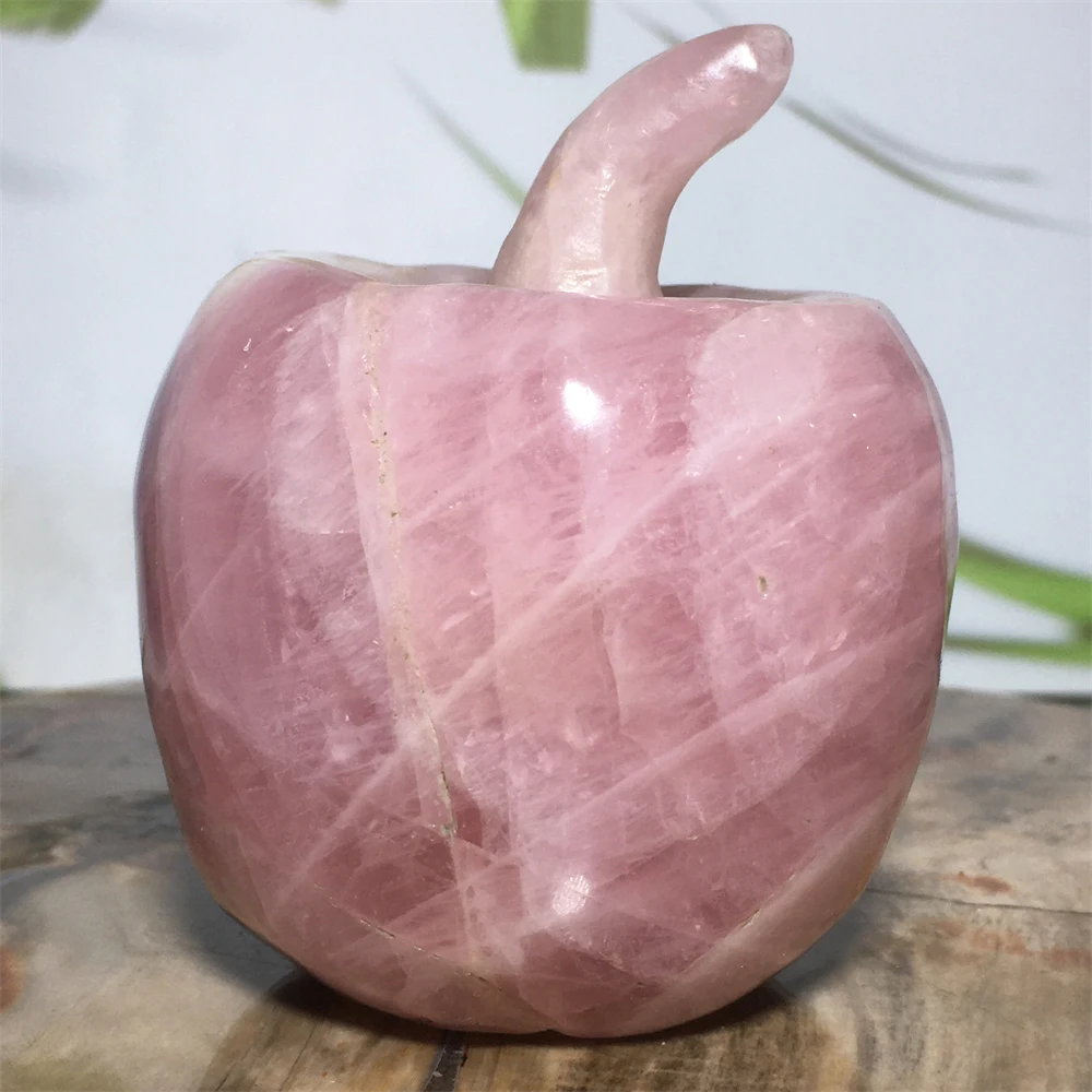 

Натуральный розовый кварц, Кристалл Яблока, лечение медитации, розовый драгоценный камень, минеральное украшение для дома, Крафтовая колле...