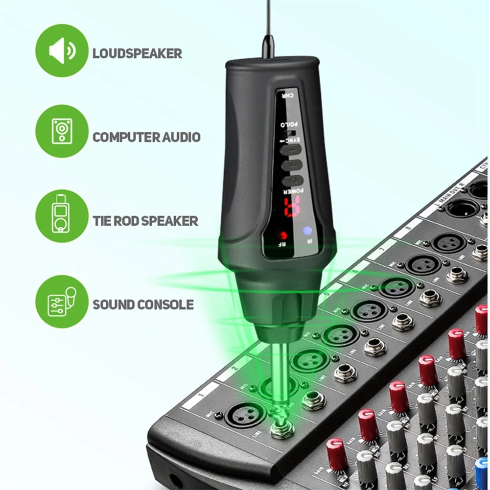 

Receiver Wireless Mic Accompaniment Stable Studio Recording System USB Charging 6.35mm To 3.5mm Conversion Plug