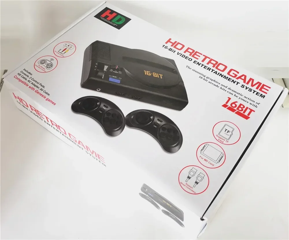 Горячая беспроводная HD ретро-телевизионная игровая консоль C-61 для Genesis 16-битных
