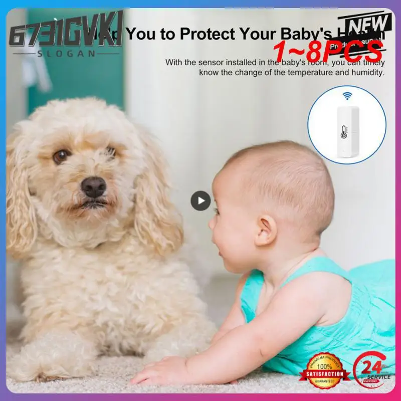 

Датчик температуры и влажности Tuya Wi-Fi, 1 ~ 8 шт.