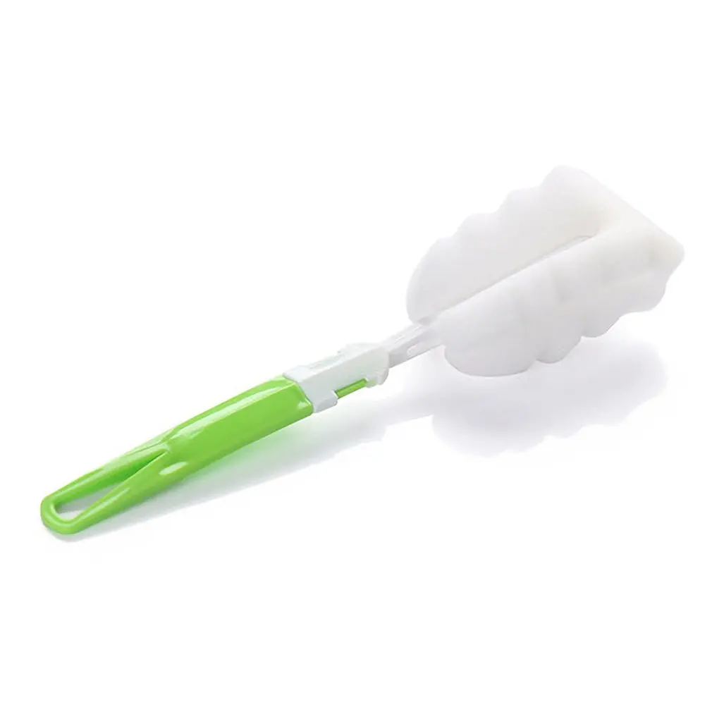 

Cup Sponge Brush Handle Bottle Brush Kitchen Tableware Cleaning Tool Long Handle Cleaning Cup Sponge Brush