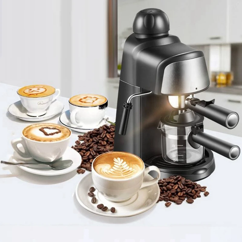 

240Ml 800W Household Espresso Machine Steam Milk Froth Small Mini Semi-Automatic Coffee Machine CM6810 EU Plug