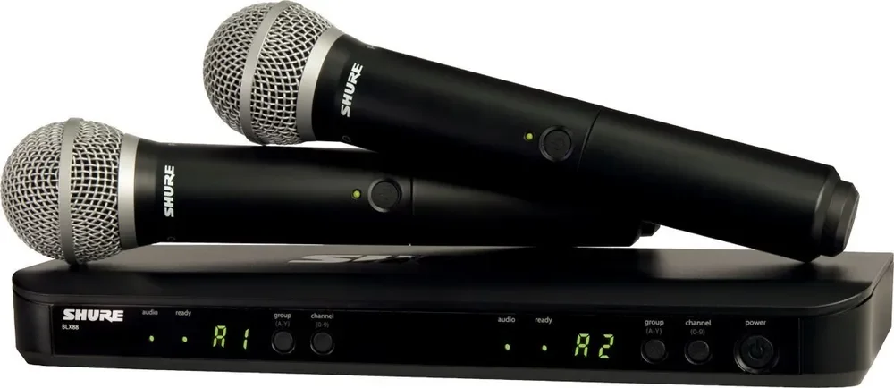 

Микрофон для живого вокала Shure BLX288E/SM58 M17, черный
