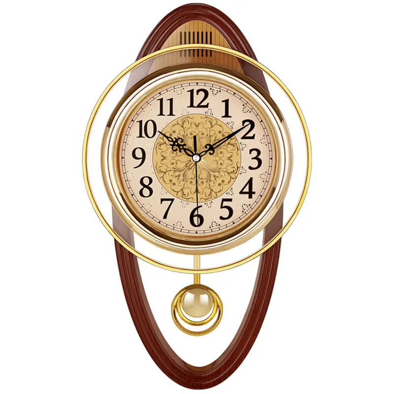 

3d Swing Clock Large Pendulum Clocks Wall Luxury Vintage Shabby Chic Silent Clock Watch Mechanism Reloj De Pared Gold Wall Clock