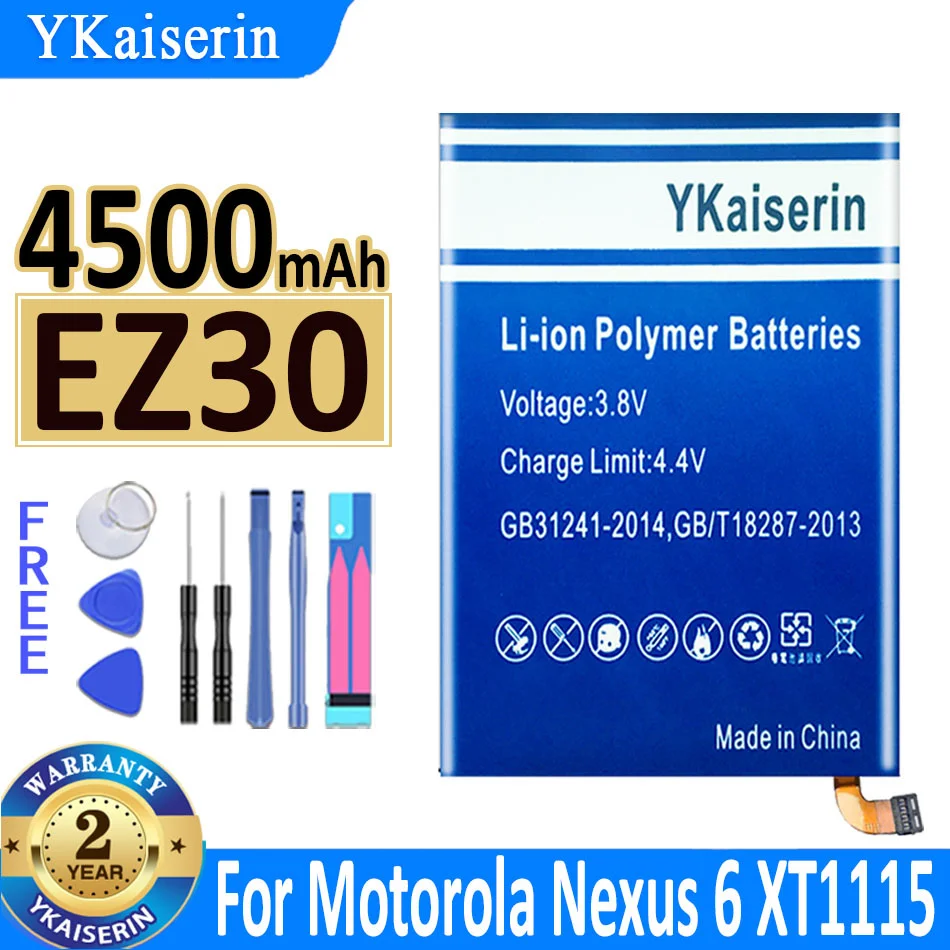

YKaiserin Battery EZ30 EZ 30 4500mah Battery For Motorola Nexus 6 Nexus6 Google XT1115 XT1110 Xt1103 Phone Batteries