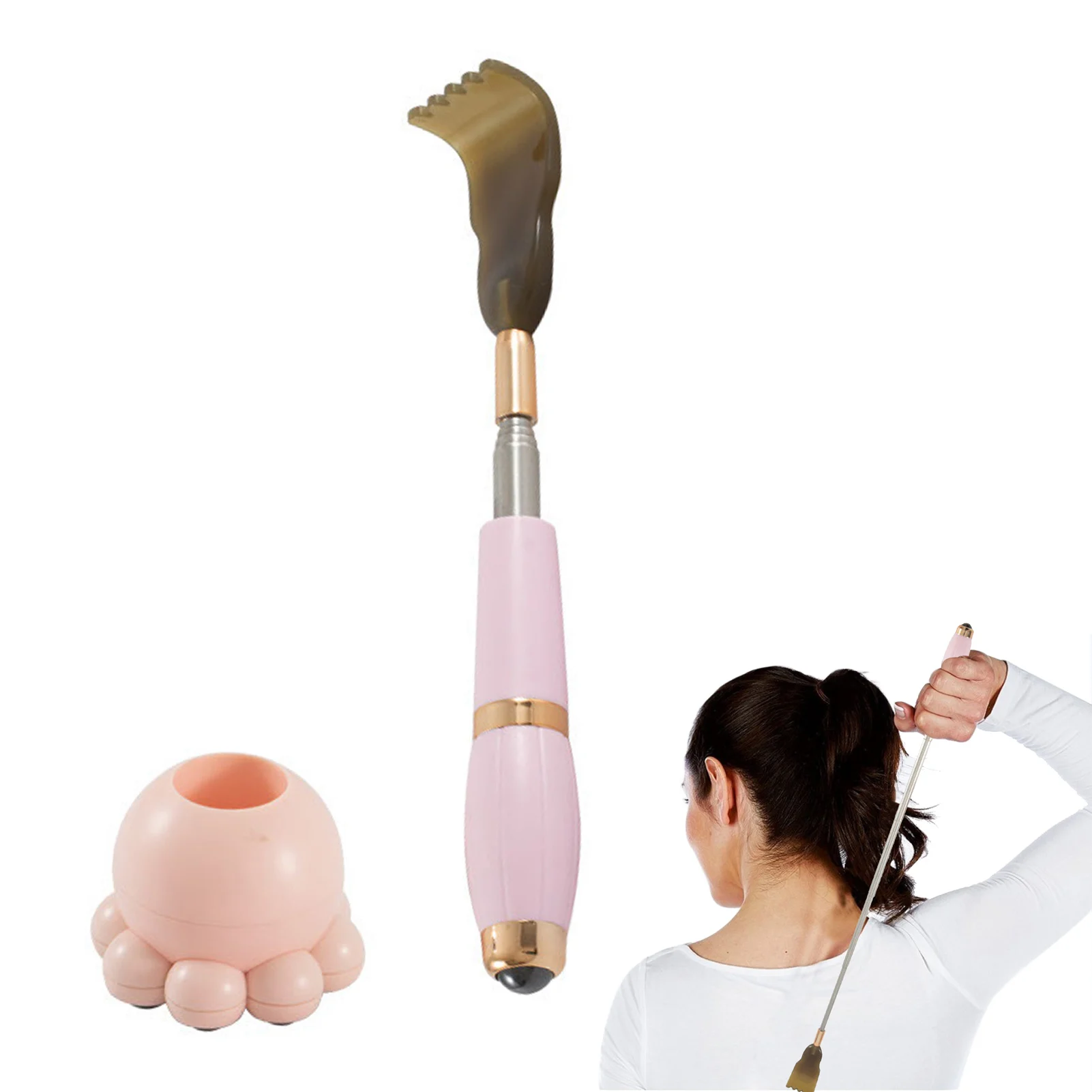 

Back Scratcher Massager Versatile Back Rolling Ball Massagers Telescopic Scratchers Backscratchers With Detachable Massaging