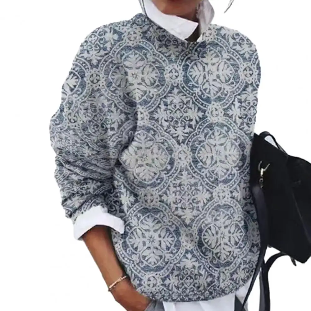 

Женский винтажный Свитшот Vinatge, мягкий воздухопроницаемый пуловер свободного кроя с длинным рукавом, топ с винтажным принтом для осени и весны,