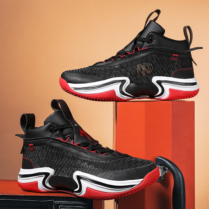 Basketball shoes AJ36 woven breathable men shoes air cushion combat sneaker