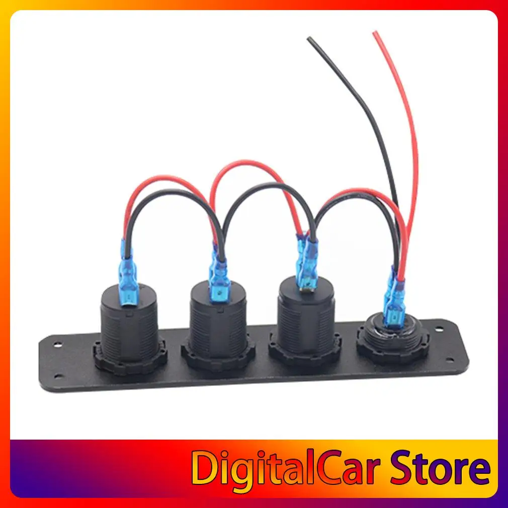 

Универсальный вольтметр, вольтметр с цифровым дисплеем, 12-24 В, алюминиевая пластина, два разъема USB, четыре отверстия