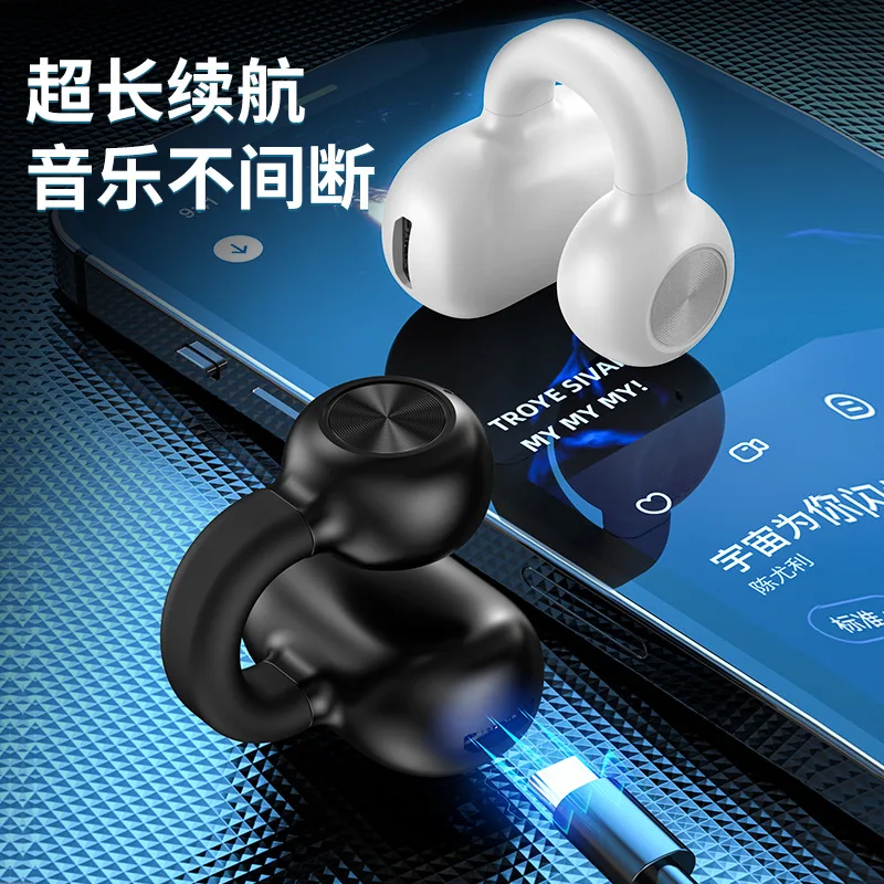 Фото Новая беспроводная Bluetooth-гарнитура Z28 с одним ухом и зажимом для ушей 5,3 очень долгий срок службы в режиме ожидания шумоподавление движения №4