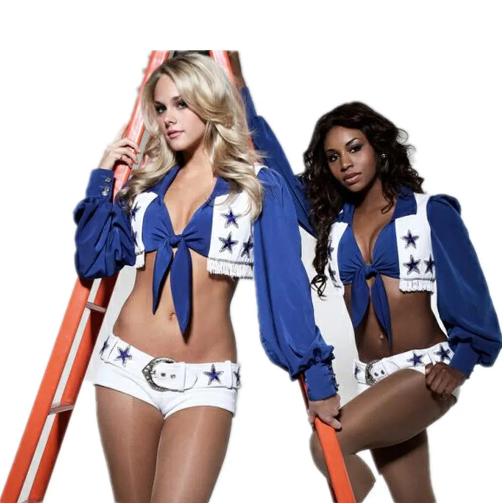 

Sexy Dallas Cowboy Cheerleader Costume High School Girl Cheerleading Gymnastics Sports Meeting Uniform