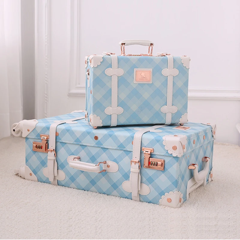 Mini Travel Hand Luggage Cosmetic Case Small Portable Carrying Pouch Cute Suitcase for Makeup Multifunctional Storage Organizer