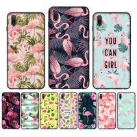 animal flamingo cute phone case case for oppo reno realme c3 6pro cover for vivo y91c y17 y19 funda capa