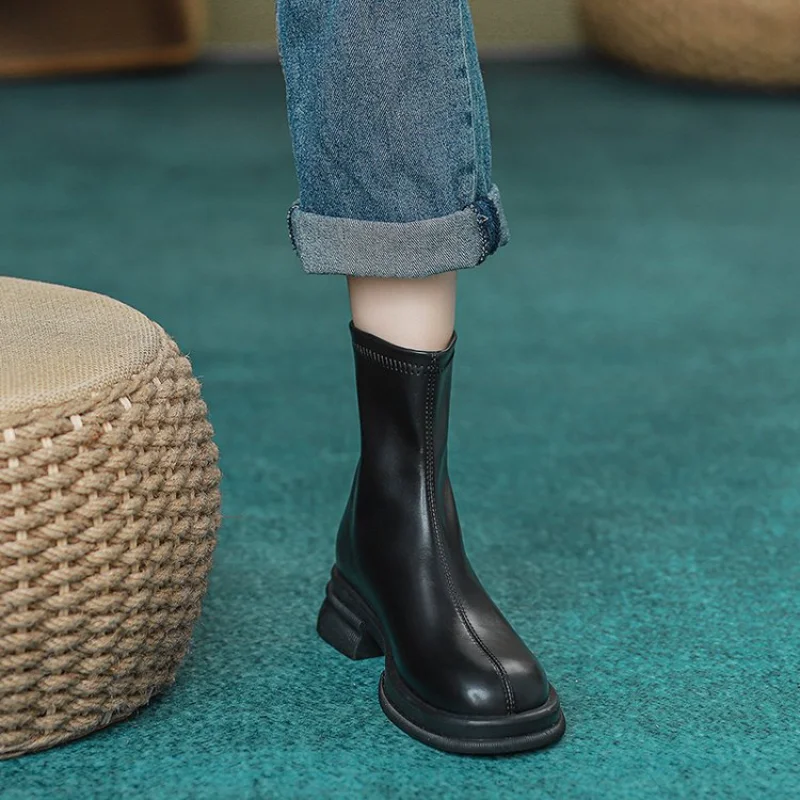 

Fashion Martin Boots Women's New Thick-soled Joker Thin Fried Street Boots Women Shoes