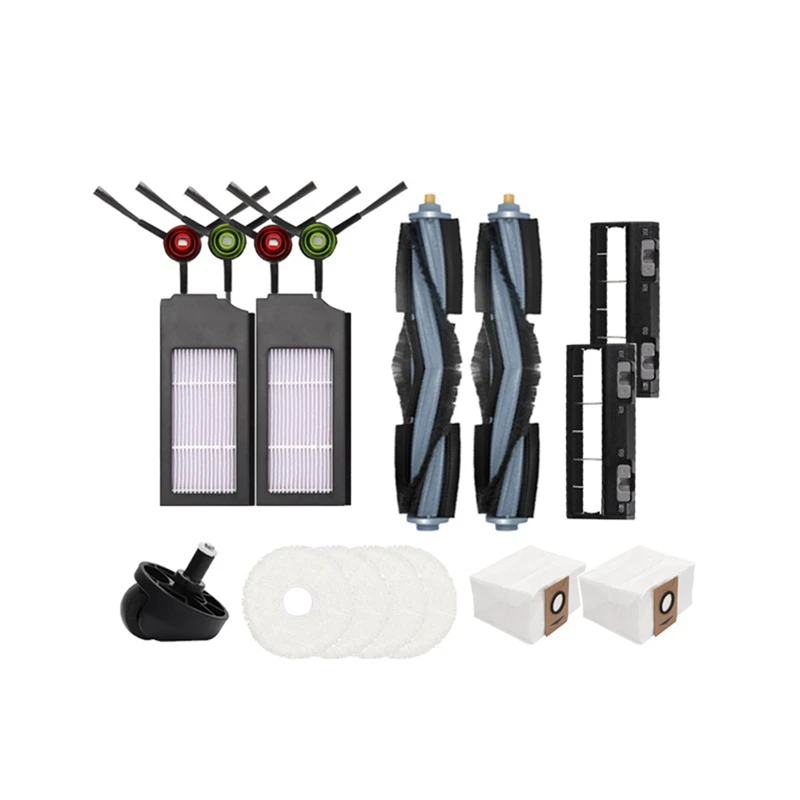 

Promotion!17 Pcs For Cobos Sweeping Robot Accessories X1 Mop Wiper Main Brush Side Brush Cover Plate Cover