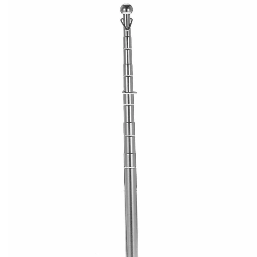 

Учебные инструменты, стойка для флага, Телескопический Черный Прочный Удобный в переноске практичный выдвижной из нержавеющей стали