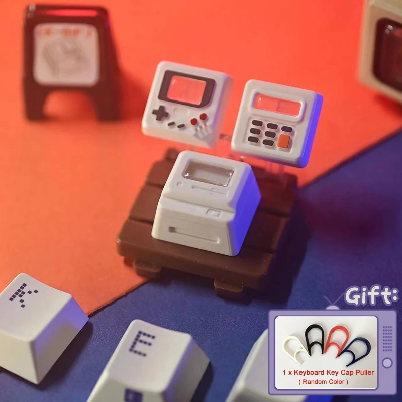 

Классическая клавиатура 3 в 1, колпачок для клавиатуры, симпатичная индивидуальная Ретро клавиатура, колпачок для клавиш, запасные части, ко...