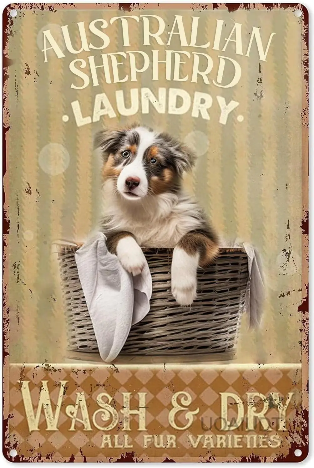 Ретро Metl Плакат ustrln Sheph Lundry Wsh &ampmp Dry Tn Sgns Wll Decor Gft Для дома Ktchen Offce Club Br Gym Vntge Plque 12x1