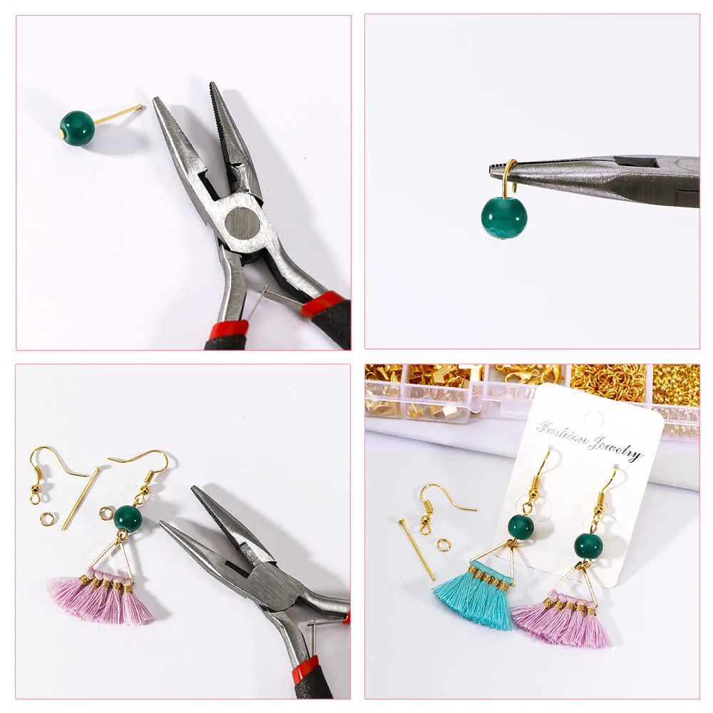 Alloy Accessories Jewelry Findings Set Lobster Clasp Open Jump Rings Tools Box Earring Making Kit  DIY Jewelry Making Supplies