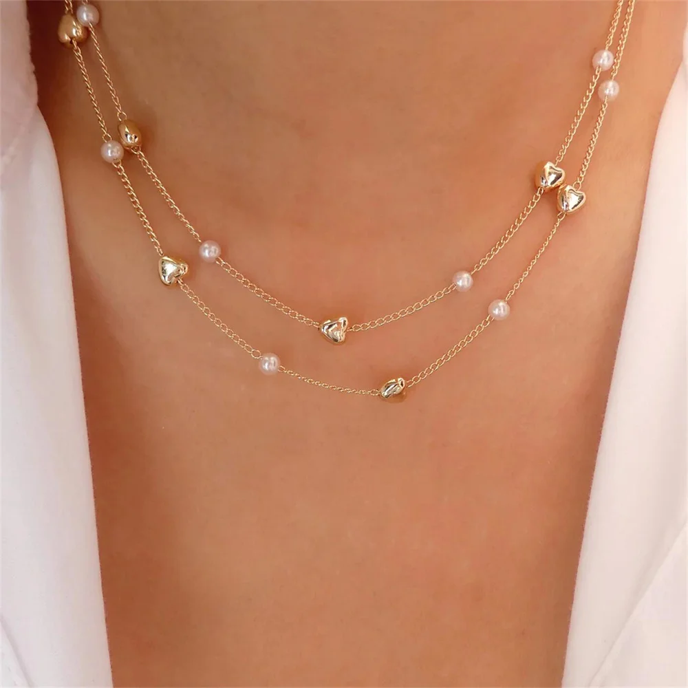 Женское винтажное ожерелье из искусственного жемчуга в стиле бохо