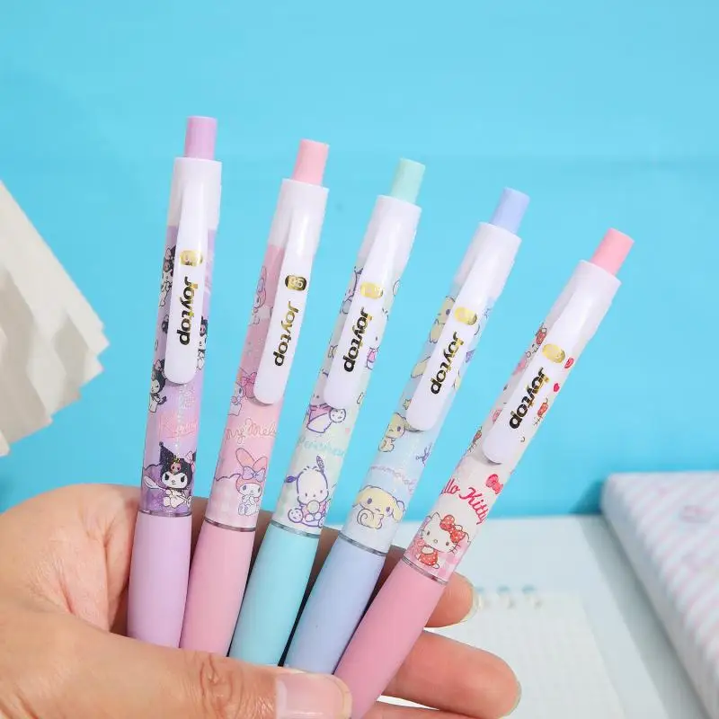 

Kawaii Sanrio аниме ручка Милая Hello Kitty Pompompurin гелевая ручка в стиле мультфильма Ball канцелярские принадлежности для творчества ручка оригинальные детские подарки