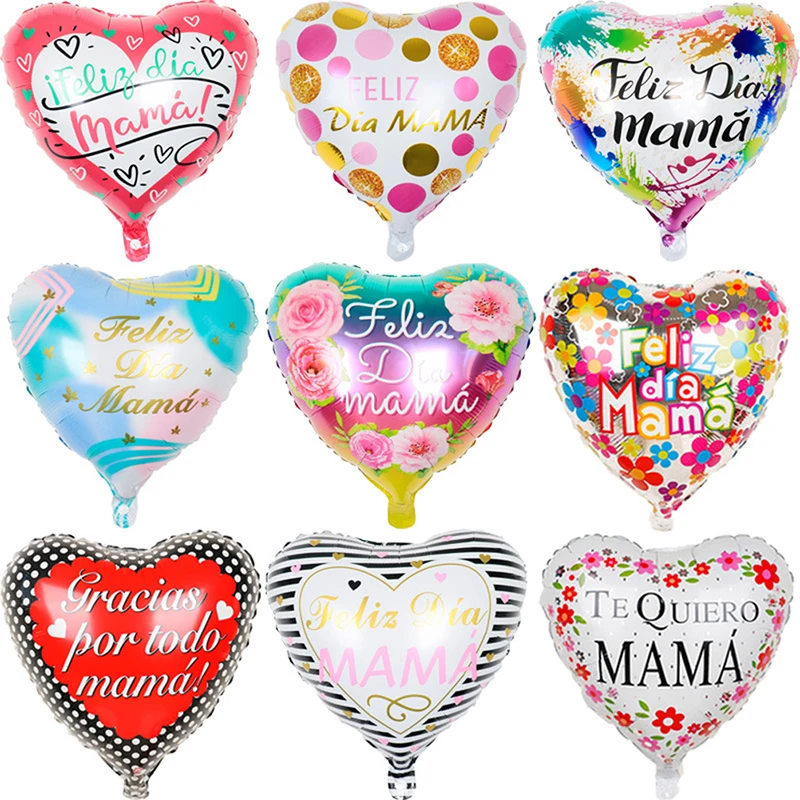 

Spanish Mother Balloons Mother's Day Heart Shape I Love You Mama Balloon Gifts party decoration