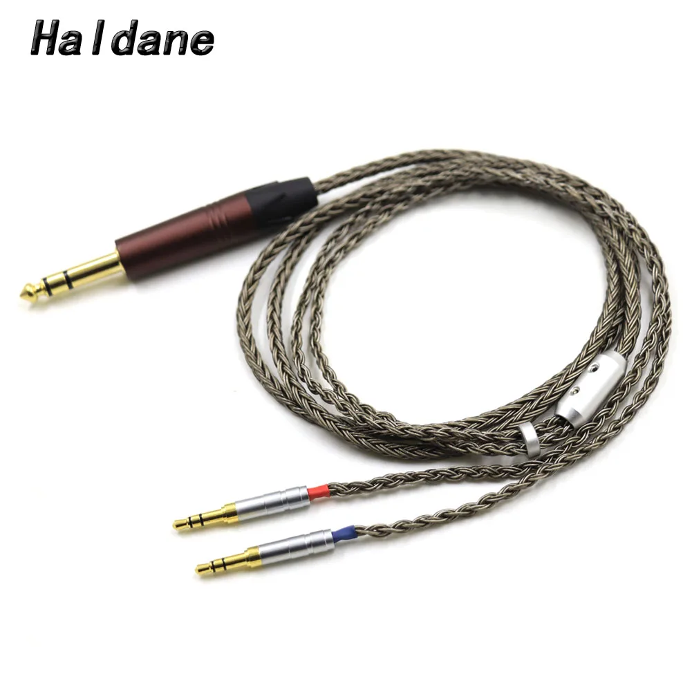 Haldane Gun-Color 16core High-end Silver Plated Headphone Upgrade Cable for Beyerdynamic T1 T5p Sundara Aventho Focal Elegia