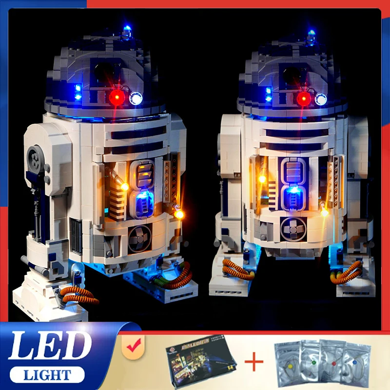Фото Премиум-набор светодиодной подсветки для Lego 75308 R2-D2 (только светодиодная подсветка, без модели из блоков) — осветите свои творения. №3