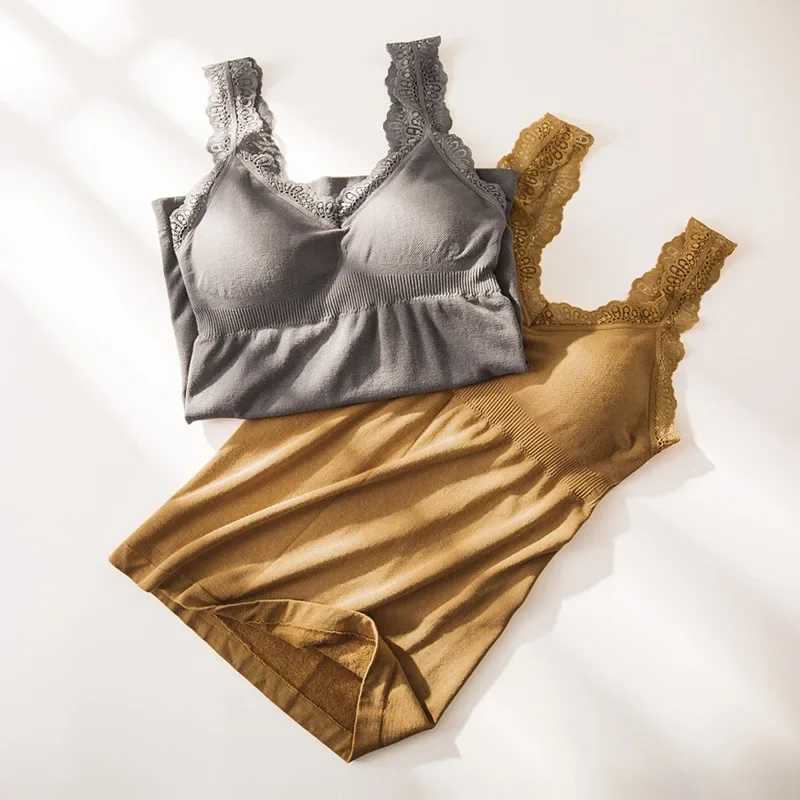 Autumn/Winter Warm Vest Women's Inner Lined Fleece With Chest Pad V-Neck Slimming Smooths Your Silhouette Double Layer Thickened