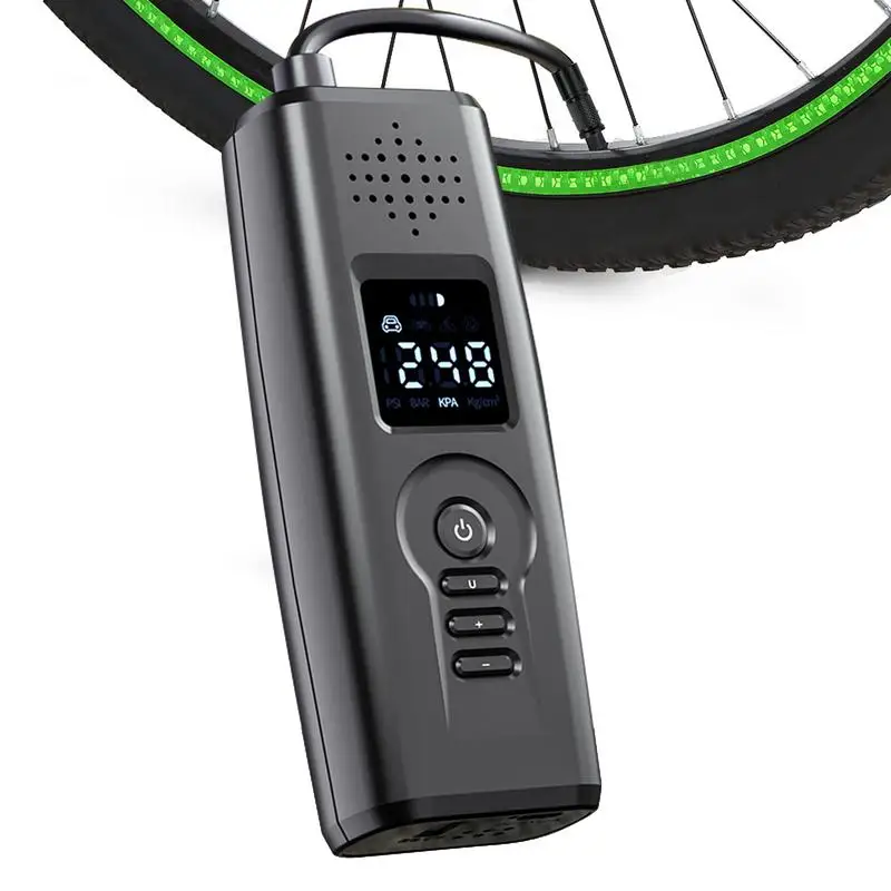 

Bike Air Compressor Portable Smart Inflator DC12V Cordless Tire Pump Universal Motorcycle Air Pump Up To 140PSI With LED Screen