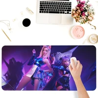 mouse pads keyboards computer office supplies accessorie square durable dustproof game lol kda ahri evelynn desk pad mat rat%c3%b3n