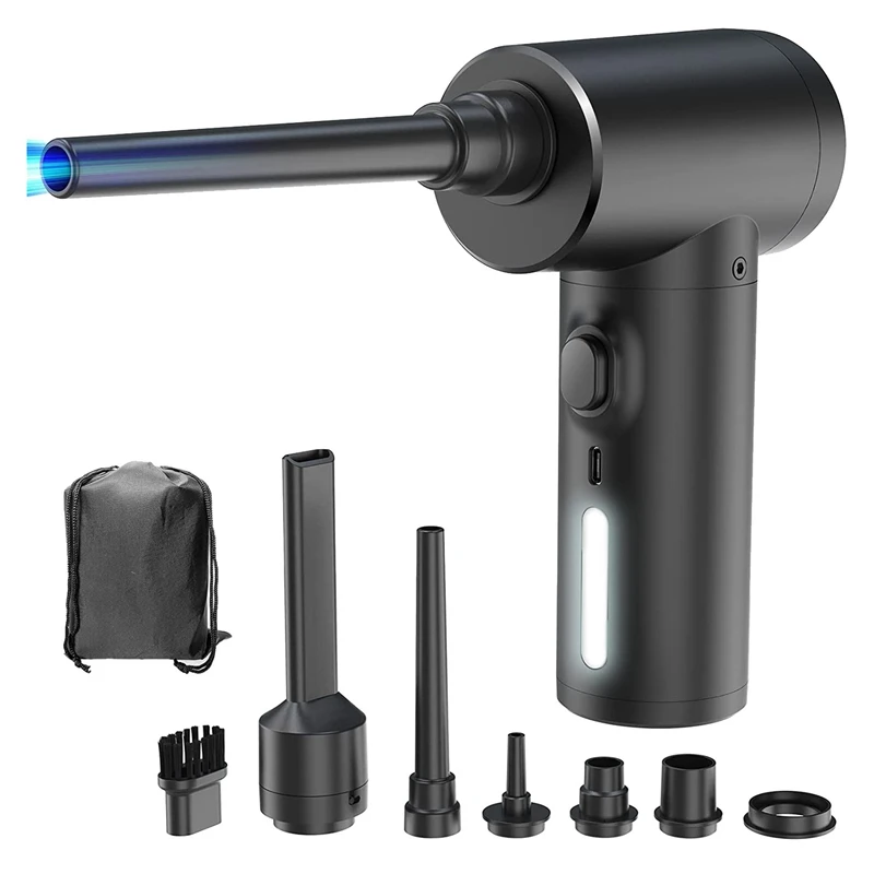 

Electric Duster & Vacuum Cordless Rechargeable Compressed 50000 RPM Handheld Blower For Car