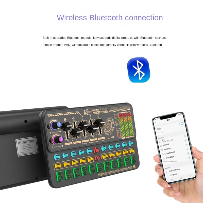 Женская 8-канальная Звуковая Микшерная Консоль С Поддержкой Bluetooth 5.0 И