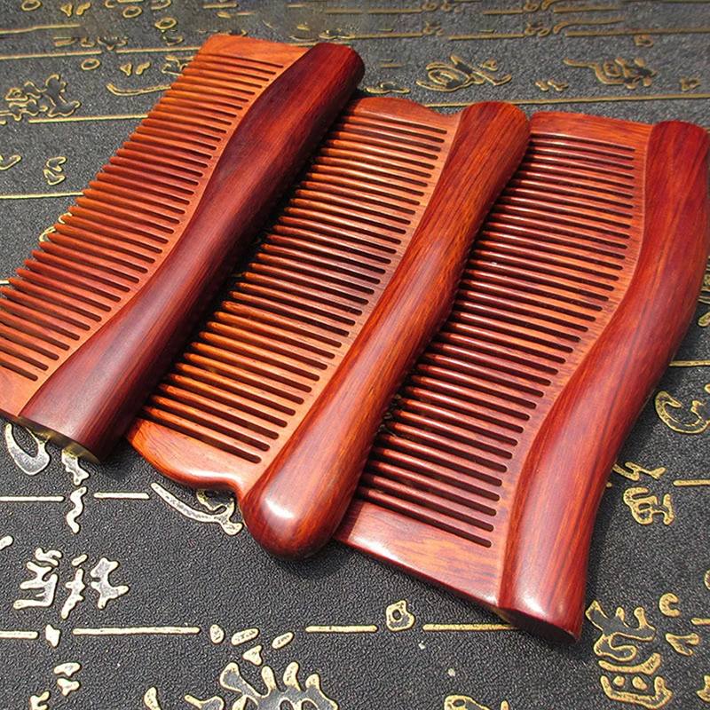 

Расческа для волос из натурального сандалового дерева, расческа для волос с широкими зубьями, без статического массажа, спа-щетка для волос, массажер с деревянной расческой для здоровья