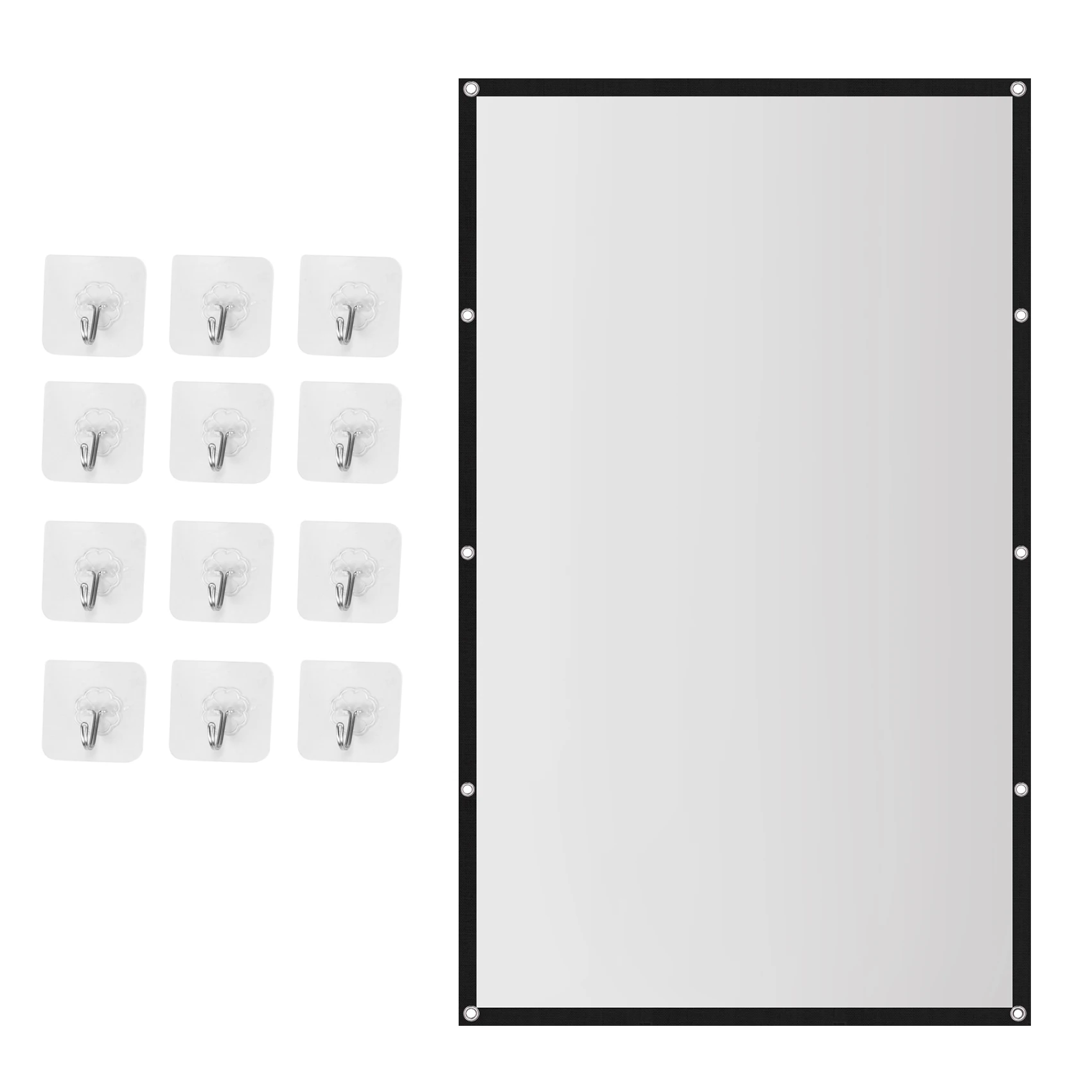 

Portable Projector Screen Theater Outdoor HD White Foldable Anti- (120Inch)