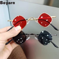 boyarn new gafas de sol irregular childrens glasses diamond funny metal sunglasses fashion small frame decorative childrens su