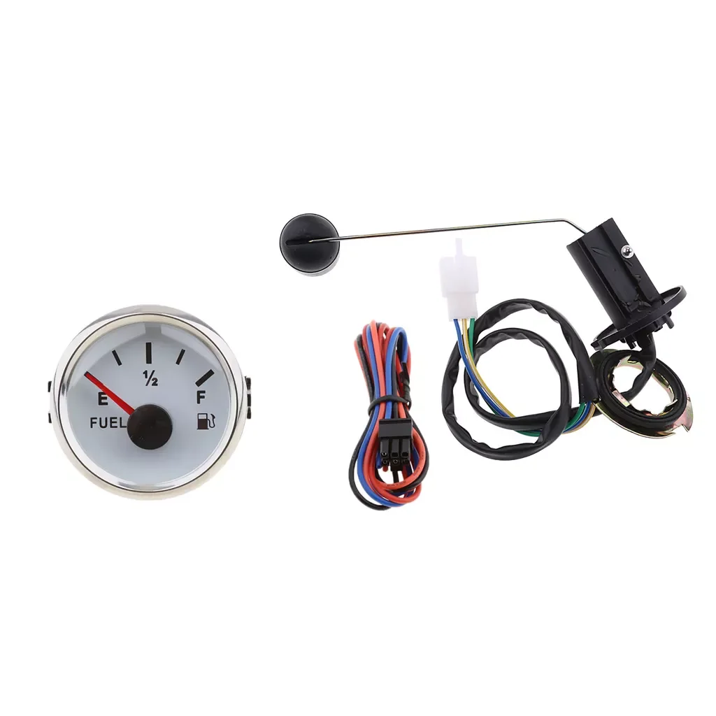 

2inch 52mm Universal Car SUV Fuel Level Gauge Meter E-1/2-F Pointer 12V w/ Fuel Sensor Floating w/ Wire Harness