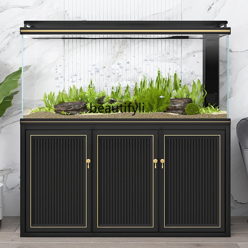 Ультра-белый стеклянный аквариум для гостиной интеллектуальный экологический