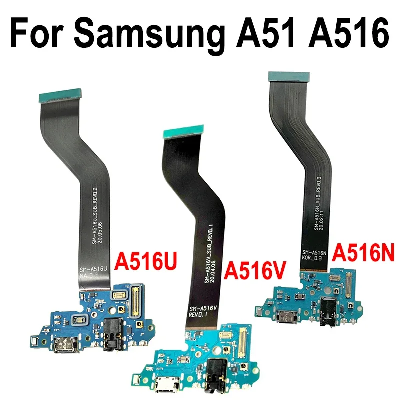USB-плата для зарядки Samsung Galaxy A51 5G A516 A516N A516U A516V Порт PCB Разъем док-станции Гибкий