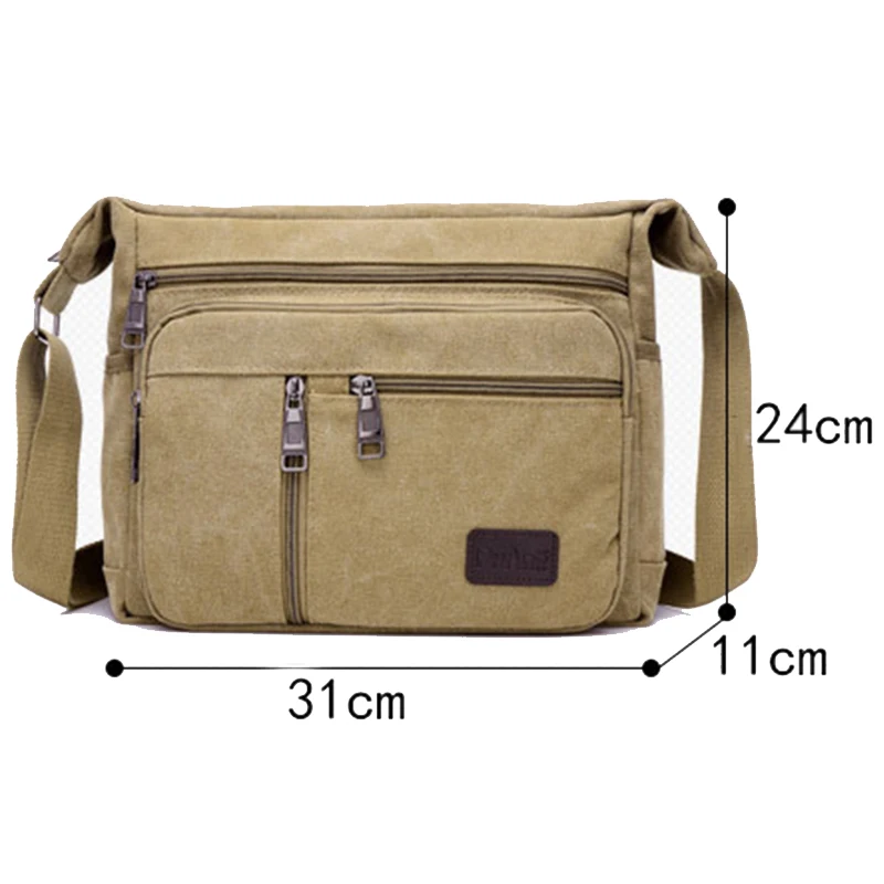 Xiaomi Men's Trendy Business Canvas Single Shoulder Bags Travel Sports Casual Messenger Bag Crossbody Sling Hanging Bags Pack