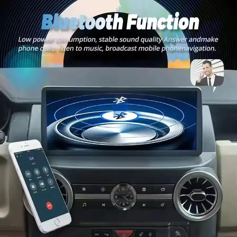 Фото 8,4-дюймовый ЖК-дисплей Android 14 8 + 128G Автомобильный радиоприемник с мультимедиа CarPlay Stereo DSP для Land Rover Discovery 3 2004-2009 GPS-навигация №3