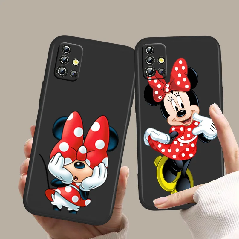 

Cute Disney Minnie Phone Case For OPPO Find X2 X3 X5 Lite Neo Pro Reno2 Reno4 Reno5 Reno6 Reno7 Black Funda Cover Soft Back Capa