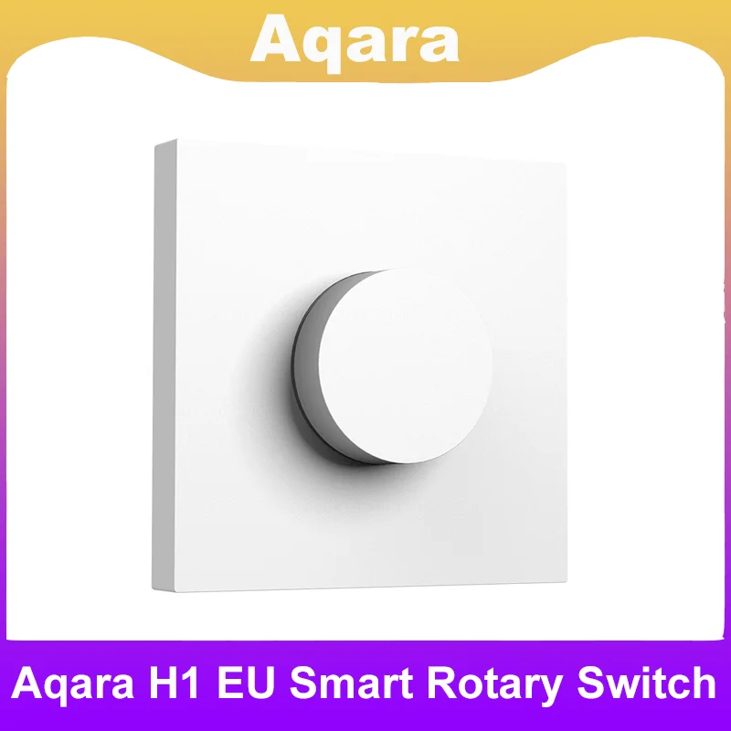 Фото Умный диммер Aqara H1, беспроводной поворотный выключатель Zigbee 3.0, пульт дистанционного управления для умного дома, совместим с Apple HomeKit (для лампочек, светильников, штор) №1